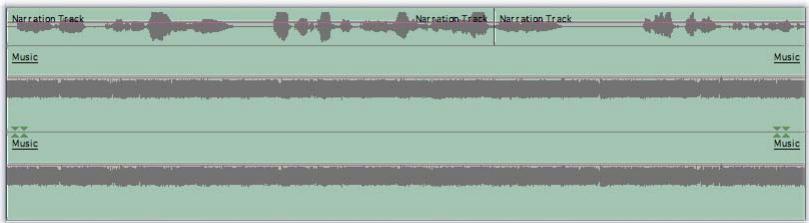 APPLE FINAL CUT EXPRESS 4 - Exemple : Utilisation des images clés dans la Timeline pour automatiser les niveaux audio - 1