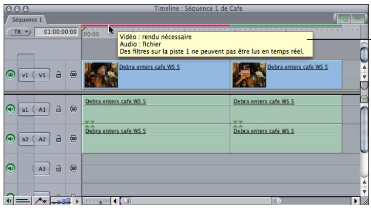 APPLE FINAL CUT EXPRESS 4 - À propos des bulles d'aide de la barre d'état de rendu - 1