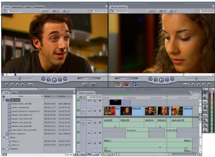 APPLE FINAL CUT EXPRESS 4 - Déplacement et redimensionnement de fenêtres Final Cut Express - 1