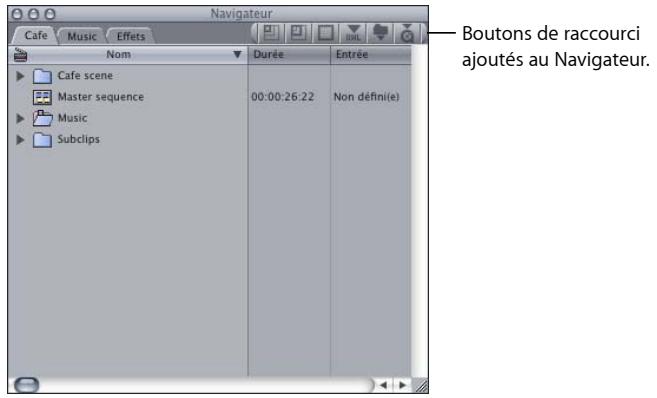 APPLE FINAL CUT EXPRESS 4 - Utilisation de boutons de raccourci et de barres de boutons - 1