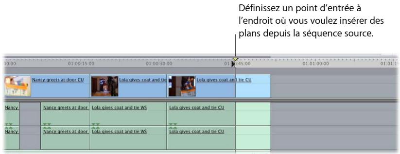 APPLE FINAL CUT EXPRESS 4 - Montage de plans d'une séquence dans une autre - 1