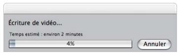 APPLE FINAL CUT EXPRESS 4 - Suivi de la progression du rendu - 1