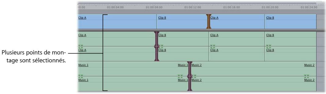 APPLE FINAL CUT EXPRESS 4 - Sélection de plusieurs points de montage - 1