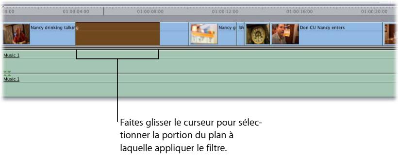 APPLE FINAL CUT EXPRESS 4 - Application d'un filtre à un plan - 3