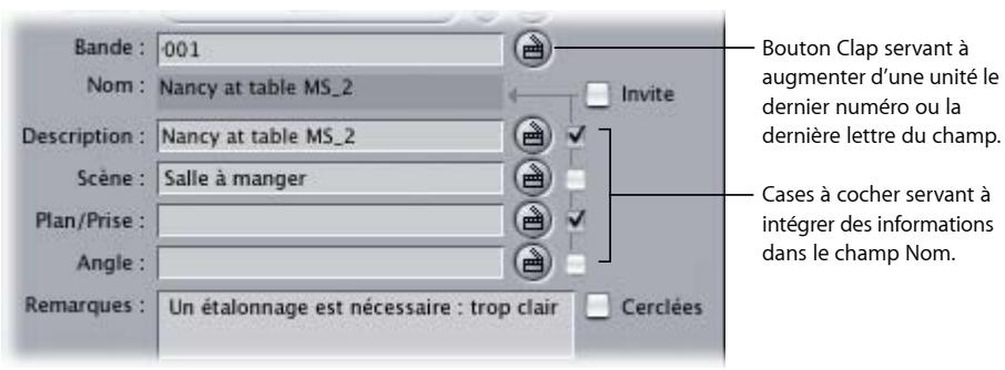 APPLE FINAL CUT EXPRESS 4 - Champs de listage - 1