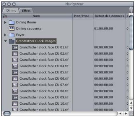 APPLE FINAL CUT EXPRESS 4 - Importation de fichiers d'images à partir d'une séquence d'images numérotées : - 1