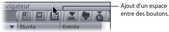 APPLE FINAL CUT EXPRESS 4 - Classement, déplacement et copie de boutons de raccourci - 1