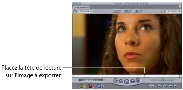 APPLE FINAL CUT EXPRESS 4 - Pour exporter une image fixe : - 1