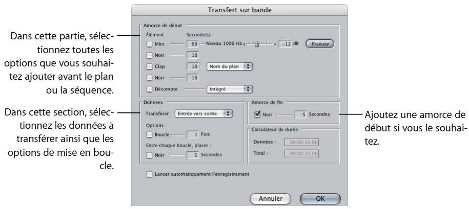 APPLE FINAL CUT EXPRESS 4 - Pour effectuer un transfert sur bande : - 2