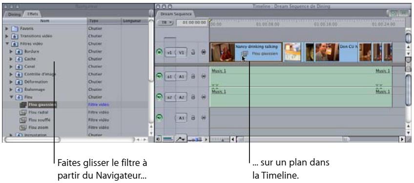 APPLE FINAL CUT EXPRESS 4 - Application d'un filtre à un plan - 1