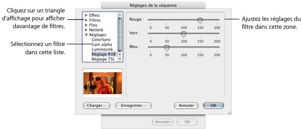 APPLE FINAL CUT EXPRESS 4 - Réglages de filtre - 1