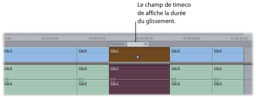 APPLE FINAL CUT EXPRESS 4 - Pour glisser un plan dans la Timeline à l'aide du timecode : - 1