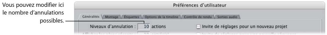 APPLE FINAL CUT EXPRESS 4 - Annulation et rétablissement d'opérations - 1