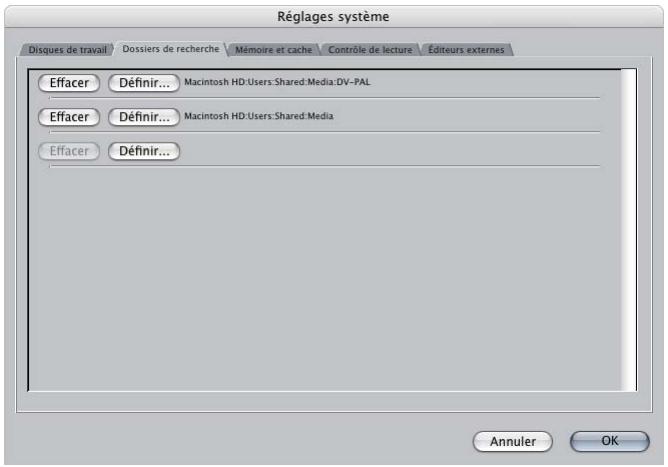 APPLE FINAL CUT EXPRESS 4 - Onglet Dossiers de recherche - 1