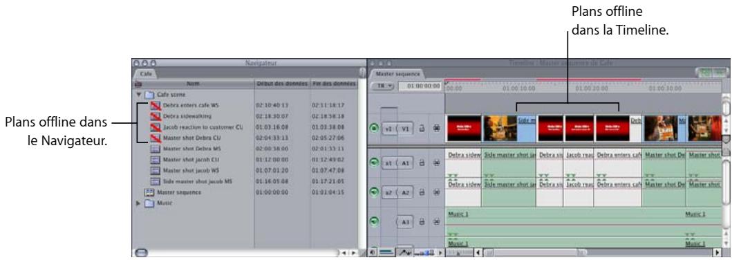 APPLE FINAL CUT EXPRESS 4 - Reconnexion des plans aux fichiers de données - 1