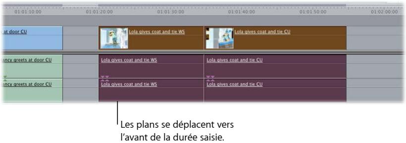 APPLE FINAL CUT EXPRESS 4 - Pour déplacer un plan dans votre séquence à l'aide du timecode : - 2