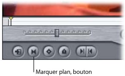 APPLE FINAL CUT EXPRESS 4 - Pour définir les points d'entrée et de sortie au début et à la fin des données (au début et à la fin du plan) : - 1