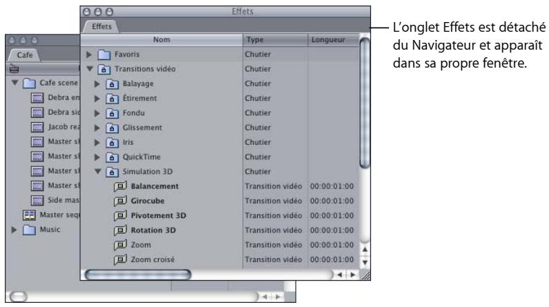 APPLE FINAL CUT EXPRESS 4 - Pour activer un onglet : - 1