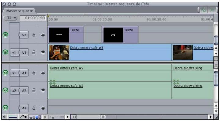 APPLE FINAL CUT PRO 6 - Piste vidéo cible - 1