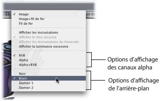 APPLE FINAL CUT PRO 6 - Affichage des canaux RVB et alpha dans le Visualiseur - 4