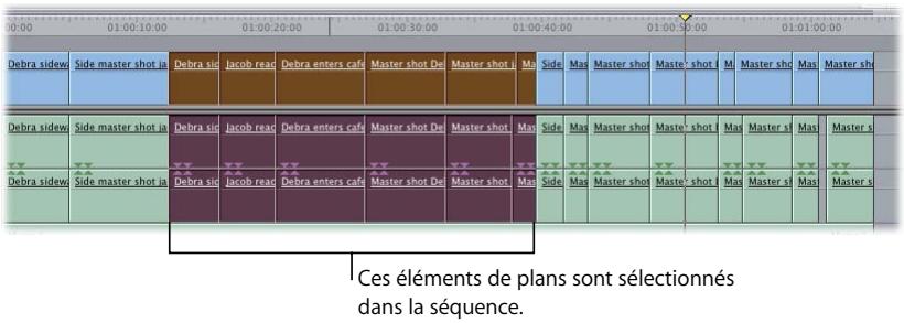APPLE FINAL CUT PRO 6 - Exemple : duplication d'une partie d'une séquence et de ses fichiers de données - 1