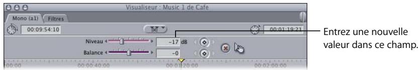 APPLE FINAL CUT PRO 6 - Modification des niveaux audio dans le Visualiseur - 3