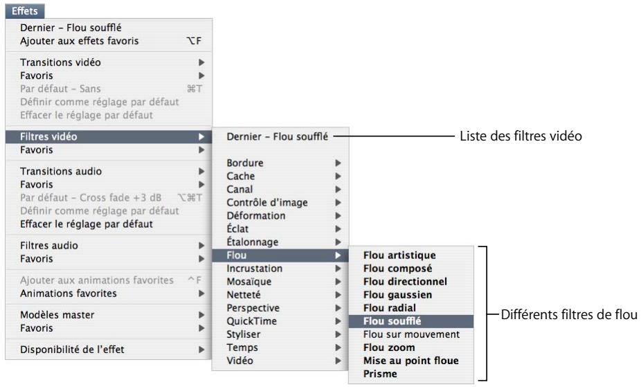 APPLE FINAL CUT PRO 6 - Application d'un filtre à un plan - 2