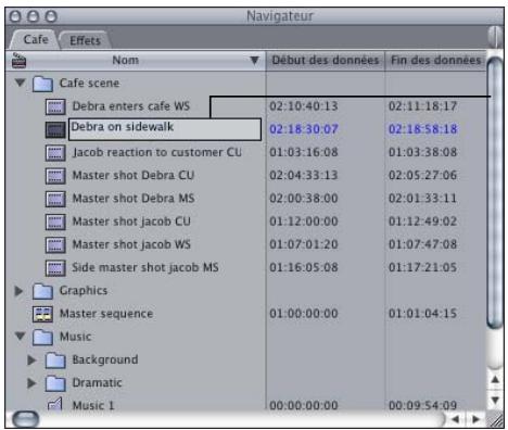 APPLE FINAL CUT PRO 6 - Modification du nom de plans, de séquences et de chutiers - 1