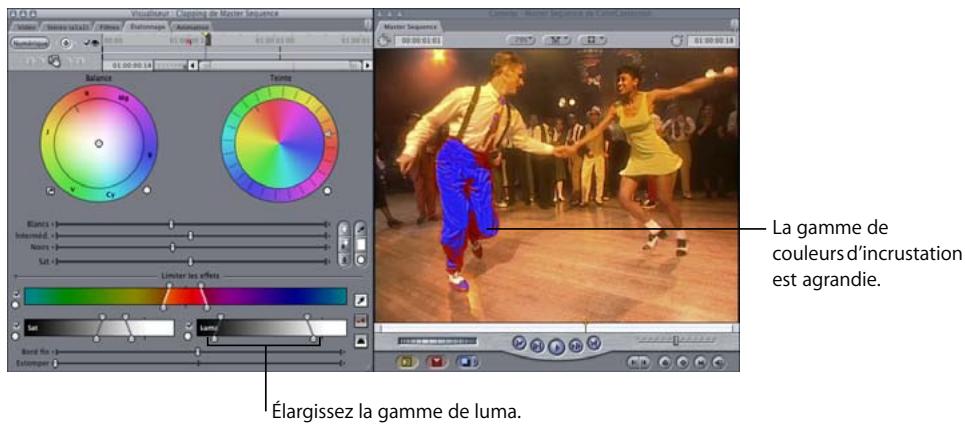 APPLE FINAL CUT PRO 6 - Exemple : utilisation des contrôles Limiter les effets pour modifier une couleur spécifique - 7