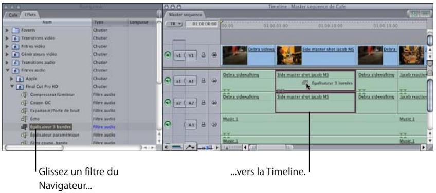 APPLE FINAL CUT PRO 6 - Application de filtres à un élément audio - 1