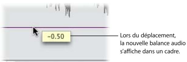 APPLE FINAL CUT PRO 6 - Pour régler la balance en entrant une valeur numérique : - 3