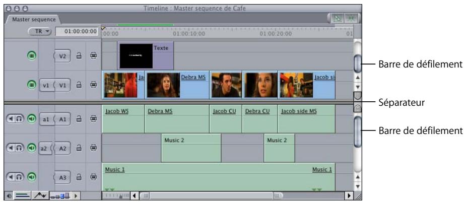 APPLE FINAL CUT PRO 6 - Défilement vertical sur plusieurs pistes - 1