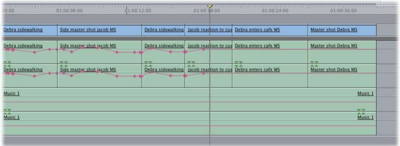 APPLE FINAL CUT PRO 6 - Enregistrement des images clés de la balance et du niveau audio - 1