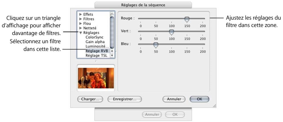 APPLE FINAL CUT PRO 6 - Réglages de filtre - 1