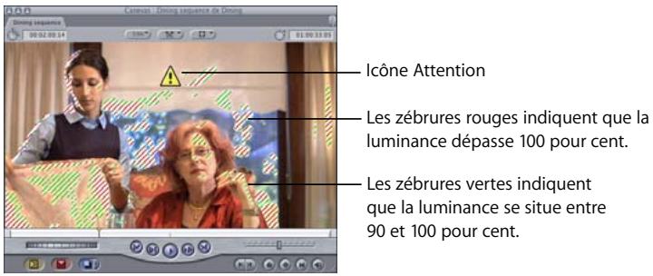 APPLE FINAL CUT PRO 6 - Affichage de niveaux de luminance et de chrominance excessifs dans le Visualiseur et le Canevas - 1