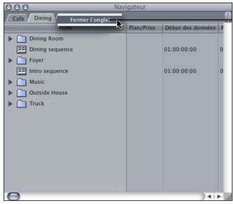 APPLE FINAL CUT PRO 6 - Pour fermer un projet : - 1