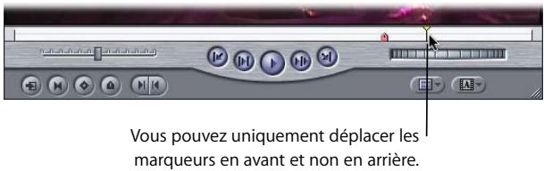 APPLE FINAL CUT PRO 6 - Pour faire avancer un marqueur dans un plan en repositionnant la tête de lecture : - 1