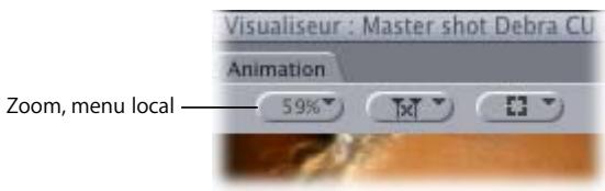 APPLE FINAL CUT PRO 6 - Menu local Zoom - 1