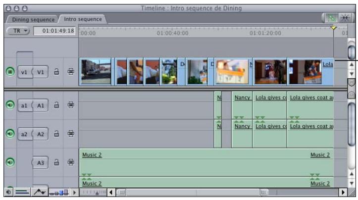 APPLE FINAL CUT PRO 6 - Exemple : Trim d'un plan de Navigateur en fonction de la durée d'un plan de séquence - 2