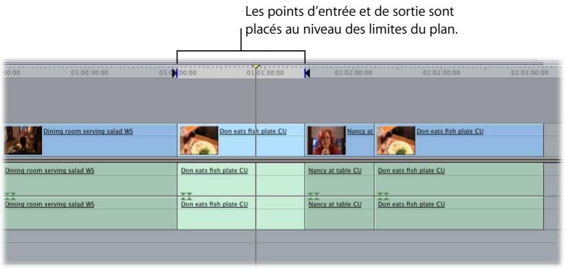 APPLE FINAL CUT PRO 6 - Définition des points d'entrée et de sortie pour faire correspondre un plan ou un vide - 4