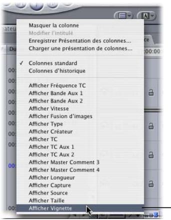 APPLE FINAL CUT PRO 6 - Pour afficher des vignettes : - 1