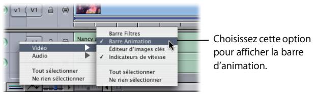APPLE FINAL CUT PRO 6 - Pour réajuster des images clés de Time Remapping dans la barre d'animation : - 1