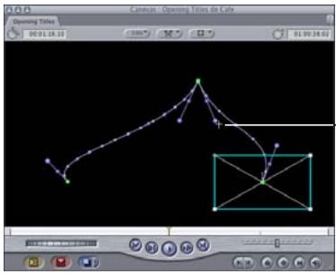 APPLE FINAL CUT PRO 6 - Pour ajuster les courbes dans un chemin d'animation : - 2