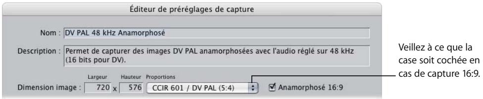 APPLE FINAL CUT PRO 6 - Capture de données anamorphosées - 1