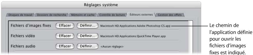 APPLE FINAL CUT PRO 6 - Pour définir un éditeur externe : - 1