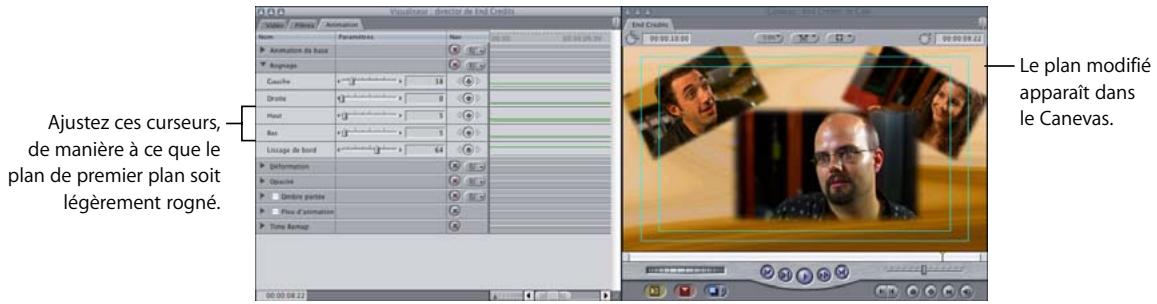 APPLE FINAL CUT PRO 6 - Exemple : utilisation d'autres réglages d'animation pour affiner la présentation - 5