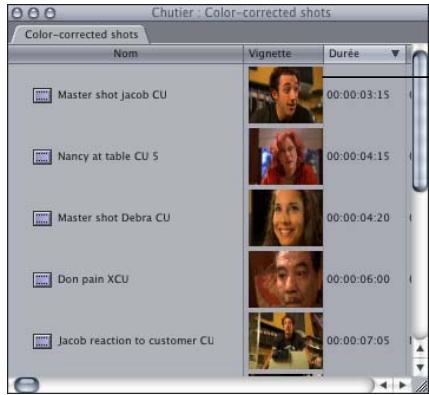 APPLE FINAL CUT PRO 6 - Pour afficher des vignettes : - 2