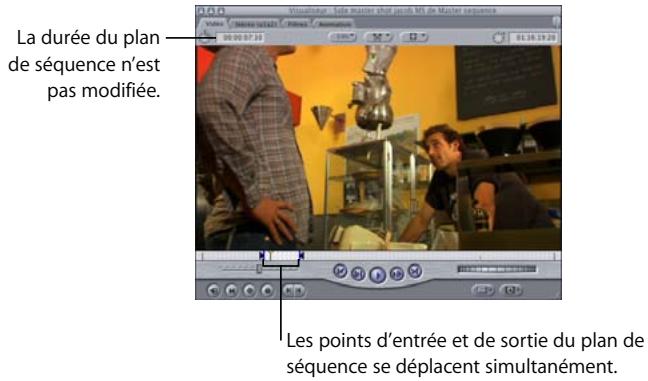 APPLE FINAL CUT PRO 6 - Pour exécuter un montage par coulissement dans le Visualiseur à l'aide de l'outil Coulissement : - 1