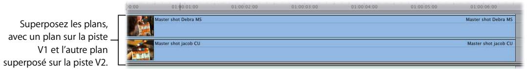 APPLE FINAL CUT PRO 6 - Exemple : application d'une image clé au paramètre opacité dans la Timeline - 1