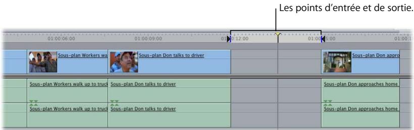 APPLE FINAL CUT PRO 6 - Exemple : montage d'un plan dans un vide de votre séquence - 3